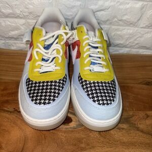 Nike Air Force 1 Shadow DM8076-100 Multi-Color Houndstooth Size 12 Men Sneakers‎